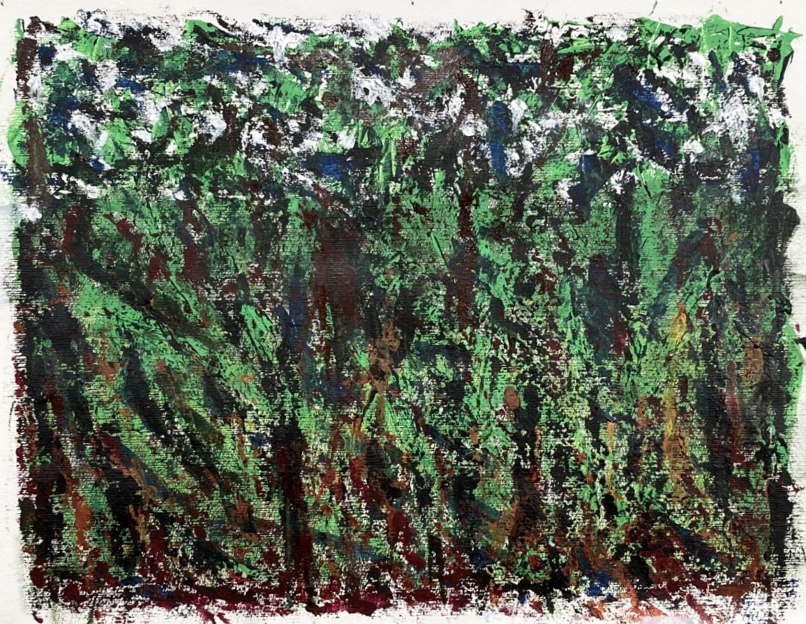 N° 10501 - Forêt - Acrylique sur papier - 50 x 65 cm - 13 octobre 2021